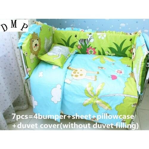 Kit berço set de cuna 6/7pcs Lion ropa cuna Baby Boy Crib Sets,Baby Bedding Set Crib Quilt Cover,120*60/120*70cm