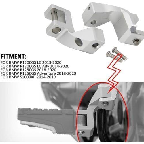 Passenger footrest lowering kit FOR BMW R1200GS LC 2013 to 2017 2018 R 1200 GS LC ADV 2014 to 2018 R1200GS LC R1250GS R 1250 GS