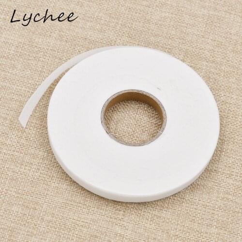 Lychee 50m Black White Interlining Tape Iron On Adhesive DIY Sewing Garment Quilting Decor Ribbon Accessories