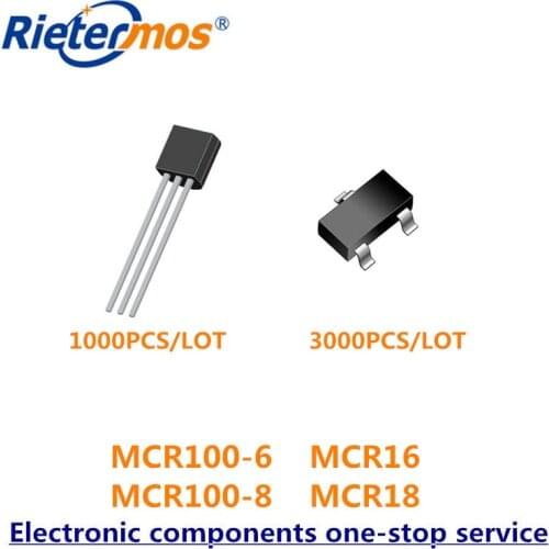 1000PCS 3000PCS MCR100-6 MCR16 MCR100-8 MCR18 TO-92 SOT-23 MADE IN CHINA