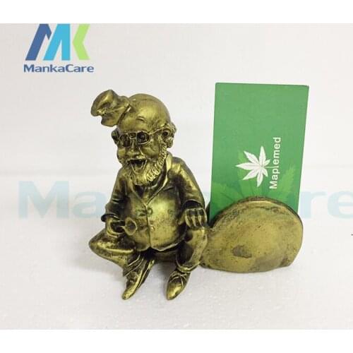 Coppery 1 pc Pencil Vase and 1 pc Name Card Holder Dentist Gift Resin Crafts Toys Dental Artware Teeth Handicraft