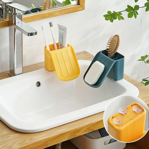 Wall-Mounted Soap Holder Drainage Storage Finishing Racks Strong Seamless Stickers Suction Cup Soap Box Bathroom Organizer 2020
