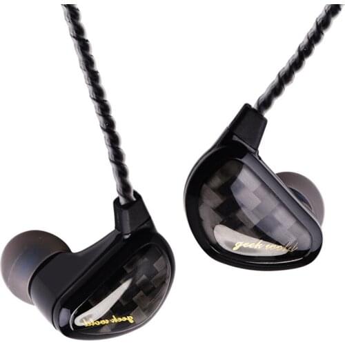 Geek Wold GK3 3 Dynamic Drivers HiFi Audiophile In-ear Earphones IEMS Music Monitor Studio DJ Earbuds