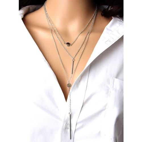 New Fashion Gold Color Dot Multi-layer Women Weeding Party Pendant & Necklaces