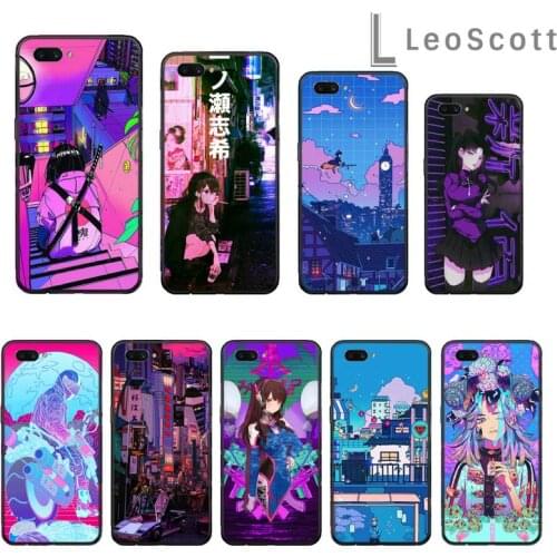Vaporwave Glitch Anime cool Phone Case For OPPO R9 R11 R15 R17 RENO Realme S PLUS Normal 2z 3 5 C2 pro funda cover