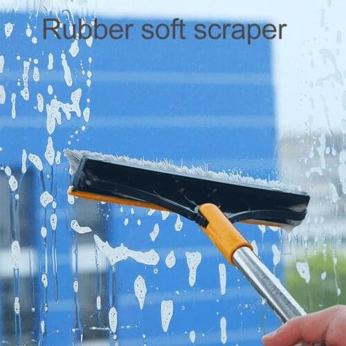 Home 2 In 1 Floor Brush Scrub Brush With Long Handle Bathroom Wiper With 120 Degree Rotatable Head Cleaning Tool Household