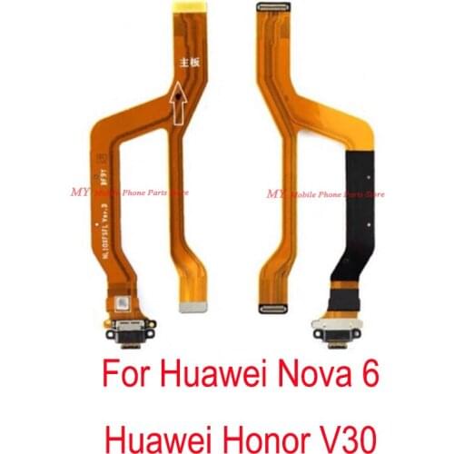 USB Charging Dock Port Board Connector Port Plug Socket Jack Flex Cable For Huawei Honor V30 / Nova 6 Nova6 Charge Board Flex