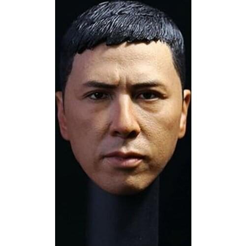 1/6 Scale Ye Wen Hunchun Master Donnie Yen Head Carving Sculpt Version Model Short Hair Headplay For 12" Man Action Figure