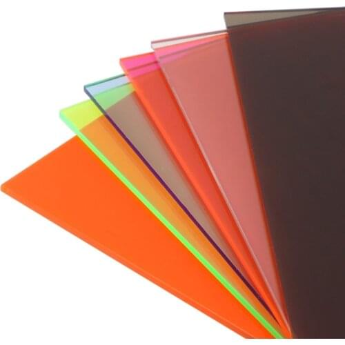 1PC Plexiglass Board Multicolor Acrylic Sheet Organic Glass DIY Model Making Board 10x20cm