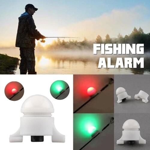 10PCS/Lot Night Fishing Bite Alarm Rod Flashlight Tip LED Light Fish Fishing Bell with Button Battery Dropping Shipping Outdoor