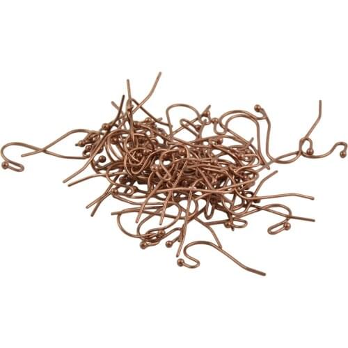 200pcs French Brass Wire Earring Hooks Fishhooks DIY Crafts Jewelry Making