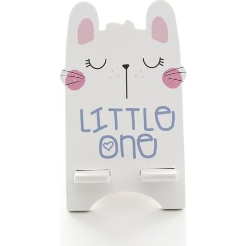 2020 New Arrival 1 Piece Universal Wooden Mobile Phone Holder Stand Cute Cartoon Panda Bunny Dinosaur Tablet Smartphone Support