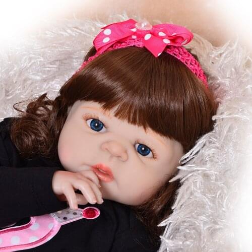 23inch full silicone reborn Bathe Toy NPK Baby-Reborn girl Babies modeling Birthday Christmas Gift Girls Brinquedos toddler