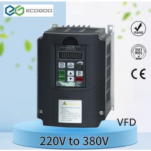 4kw/5.5kw/7.5KW/11kw 400HZ VFD Inverter Frequency converter single phase 220v input 3phase 380v output for motor