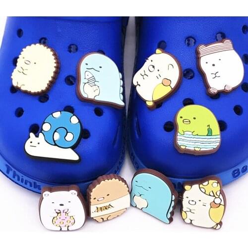 50Pcs Corner Creature Cute Animals Garden Shoe Charms Shoe Decoration Accessories Diy Croc Shoes Jibz Kids Party Favor Gift