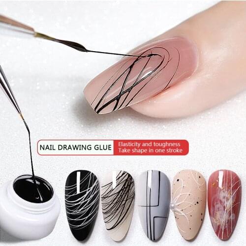 AILA NUO Nail Gel NO Painless For Manicure Stretch Painted Spider Glue Brushed Glue DIY Spider Glue Nail Art Supplies TSLM2