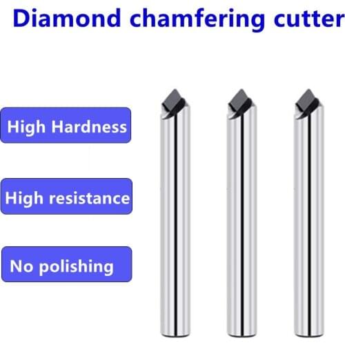 Diamond Chamfering Cutter 90 Degree Chamfer Milling Cutter Tungsten carbide Shank Tools for carbon silicon fiber Aluminum