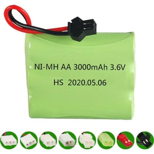 3.6V 3000mAh NiMH Battery AA Pack For Rc toy Car Tanks Boat Gun parts 3.6 v high capacity nimh battery for rc car toy boat model