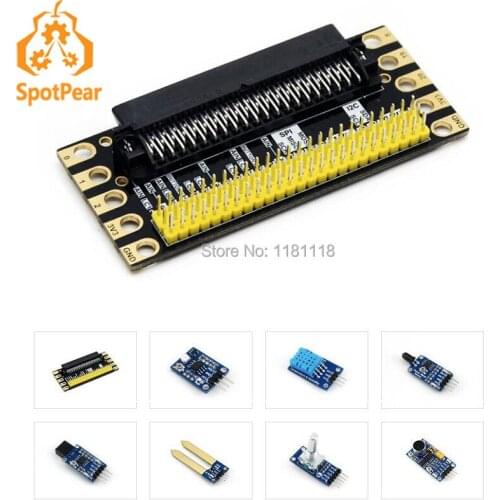 BBC micro:bit. sensor packages for beginners learn python with GPIO expansion board start