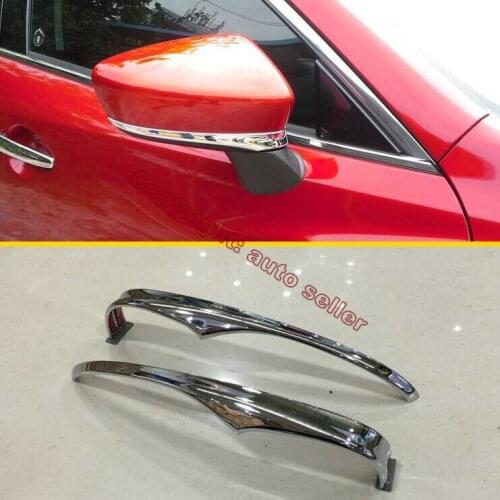 ABS Chrome Car Accessories Side Mirror Trim Rear View Molding below For Mazda 2 Demio DJ DL 2015 2016 2017