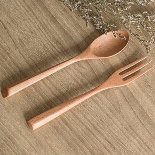 Mother And Kids Wooden Chopsticks Spoon Fork Set Tableware Travel Utensils For Camping Picnic Office Or Home