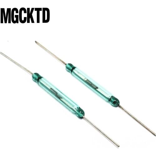 Reed Switch 4X28MM GLASS Green Color N/O Low Voltage Current 30PCS/LOT