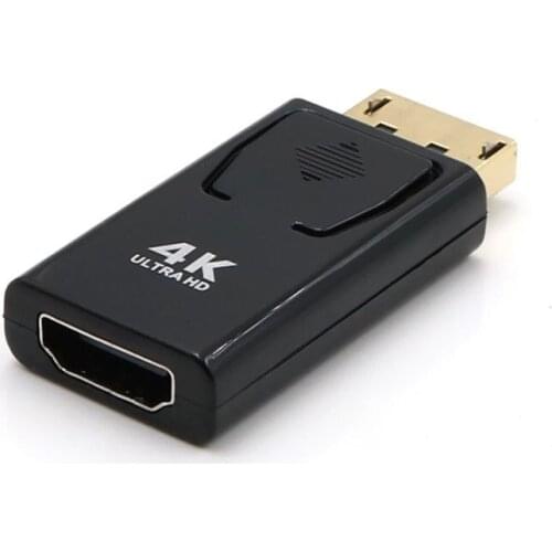 Kebidu 4K HD DP to HDMI-compatible Male to Female Adapter Converter 4K Ultra HD Video Audio Connector for HDTV P