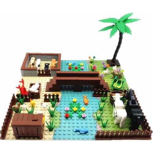 New Creator Farm Blocks Toys for Kids Moc Piggery Chicken Coop Building Bricks Animals over 3 Years Boy Girl Educational Gift