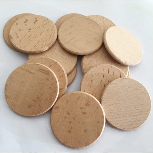 50pcs 60mm Unfinished Wood Round Cutouts Slices Wood Circles Round Coins for Art, DIY Crafts, Paint or Decoration
