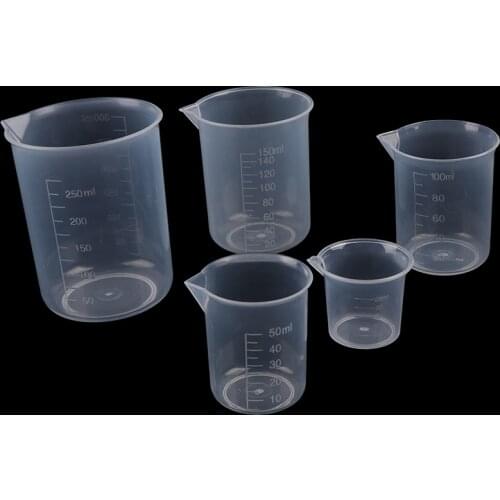 2PCS 25ml/ 50ml/100ml/150ml/250ml Transparent Plastic Bottle Graduated Measuring Cup For Baking Container For Mea