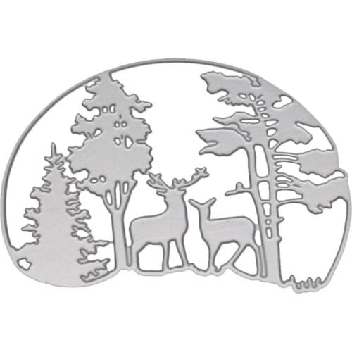 Deer Forest Metal Cutting Dies Stencil For DIY Scrapbooking Paper Card Embossing Craft Decor