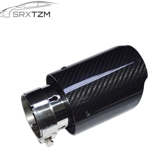 Car Modified 60mm-89mm Exhaust Muffler Tip Tail Pipe Carbon Fiber Car Styling End Tip