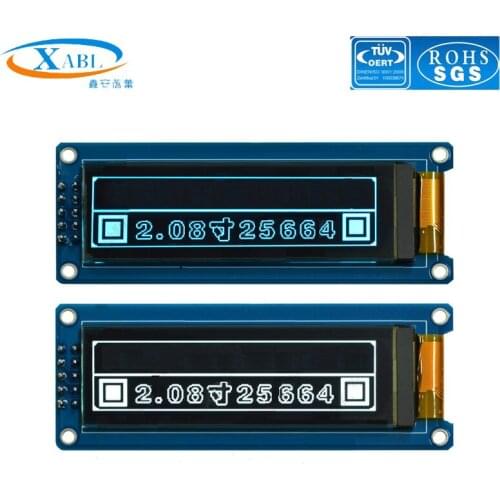 XABL 2.08 Inch OLED Module Resolution 256*64P OLED Display Module SH1122 SPI PM material SPI 10Pin Factory Outlet Custom Size