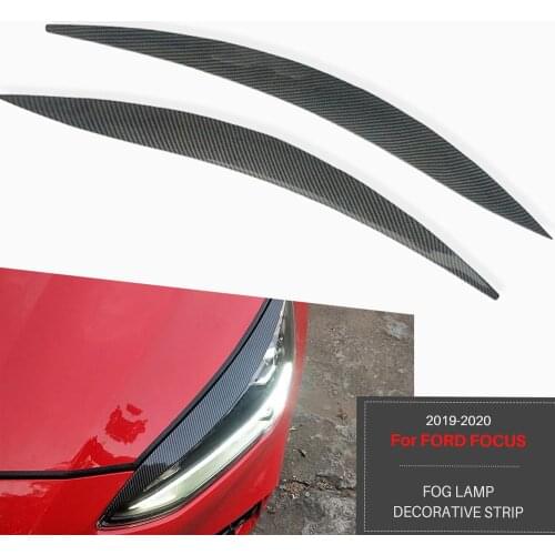 For Ford focus headlight eyebrows Eyelids ABS Stickers Front Headlamp Trim Strip Car Styling Auto exterior Accessories 2019 2020