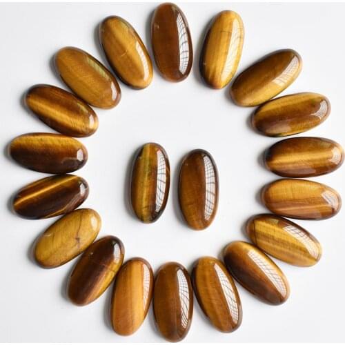 Natural tiger eye stone oval shape cab cabochons beads for Jewelry making 15x30mm free shipping Wholesale 20pcs/Lot