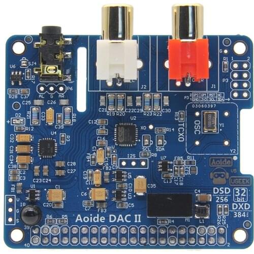Raspberry Pi DAC II ES9018K2M DSD Audio DAC Expansion Board Sound Card for Raspberry Pi 3 Model B+ Plus / 3B / Pi 2B / B