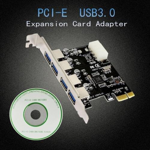 Professional 4 Ports PCI-E to USB 2.0 USB 3.0 HUB PCI Express Expansion Card Adapter 5 Gbps Speed for Desktop Computer r10 1 Set