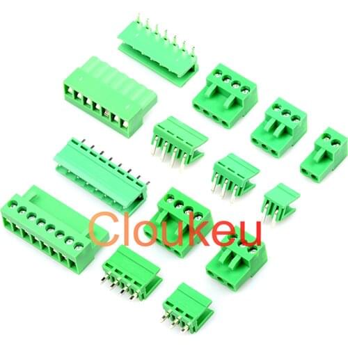 HT3.96 Straight Bend Plug Socket Connecting terminal Green Connector 3.96mm 2P 3P 4P 5P 6P 7P 8P 9P 10P 12P
