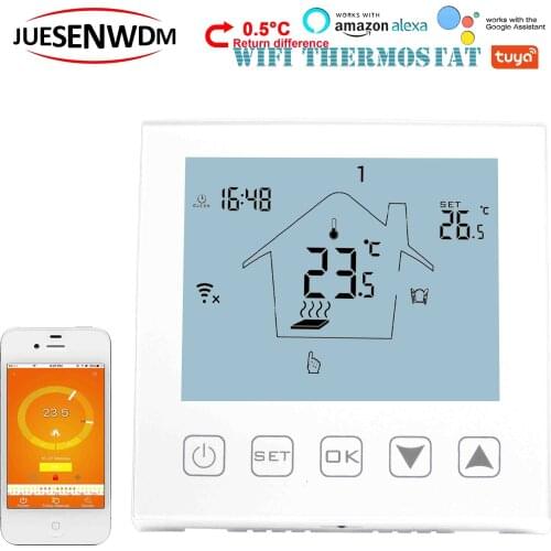 Radiant Floor Heating Wifi touch thermostat for Bolier heating/radiator valve/Electric heat