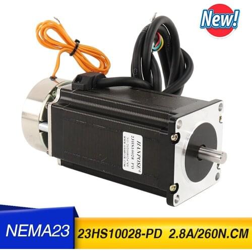 New 5PCS 23hs10028 large torque 2.6nm 2.8A NEMA 23 step motor with holding brake two phase 57 power off