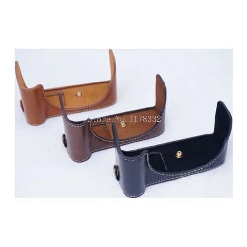 Digital Camera Bag Classical New Arrival Half Body Set Cover Shoulder Strap for Canon 100D PU Leather Camera Bag Case