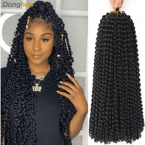 Spring Passion Twist Hair Cheap Water Wave Pre Twisted Passion Twist Crochet Hair Black Soft Pre Stretched Bohemian Crochet Hair