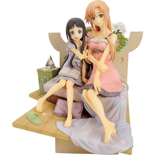 21CM Japanese Anime Sword Art Online Asuna & Yui Vignette PVC Action Figure Toys Anime Figure Model Toy Collectible Statue Doll