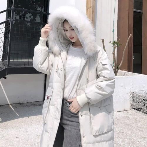 90% white duck down, women jacket with raccoon fur collar, winter coat, womens down jacket, casacos Park 9607