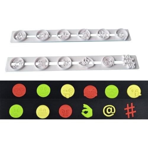 2 Pcs Printing Mold Cookie Cutter Plastic Biscuit Knife Baking Fruit Cake Kitchen Tools Mold Embossing Printing