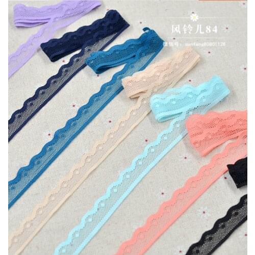 5 Meters/lot Width 1.5cm 7 Colors Elastic Lace Trim Ribbon For Sewing Accessories DIY Underwear Lingerie Decoration Lace Trim