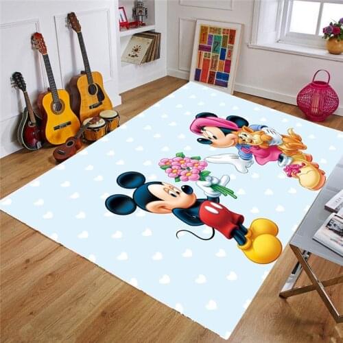 Disney Minnie Mickey Baby Play Mat Children Anti Slip Cartoon Crawling Carpet Kids Room Floor Carpets Gift Bathroom Kitchen Pad