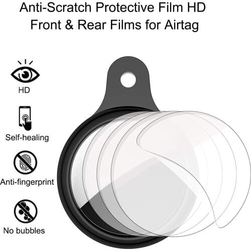 For AirTags Tracker Screen Protector Smart Bracelet Accessories Anti-Scratch Protective Film HD Front & Rear Films ForAirtag 5PC