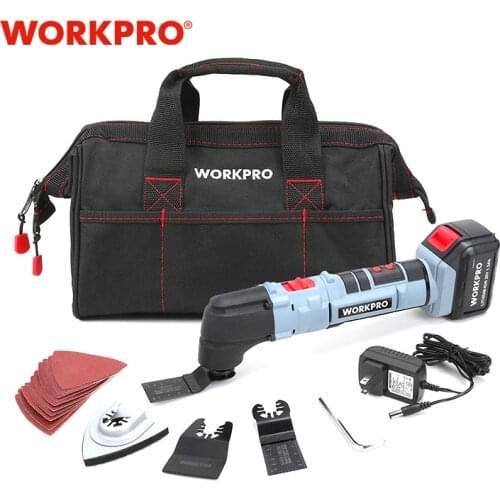 WORKPRO Electric Multifunction Oscillating Tool Kit Multitools Lithium-ion Oscillating Tools Electric Trimmer Saw