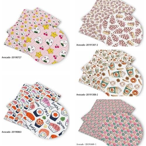 Huangtao Diy 50X150cm Food Printing Cartoon Character Pattern Double Brush Poly Fabric By Yard 100% Polyester Fabric
